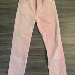 MOTHER Pink Slim Straight Jeans